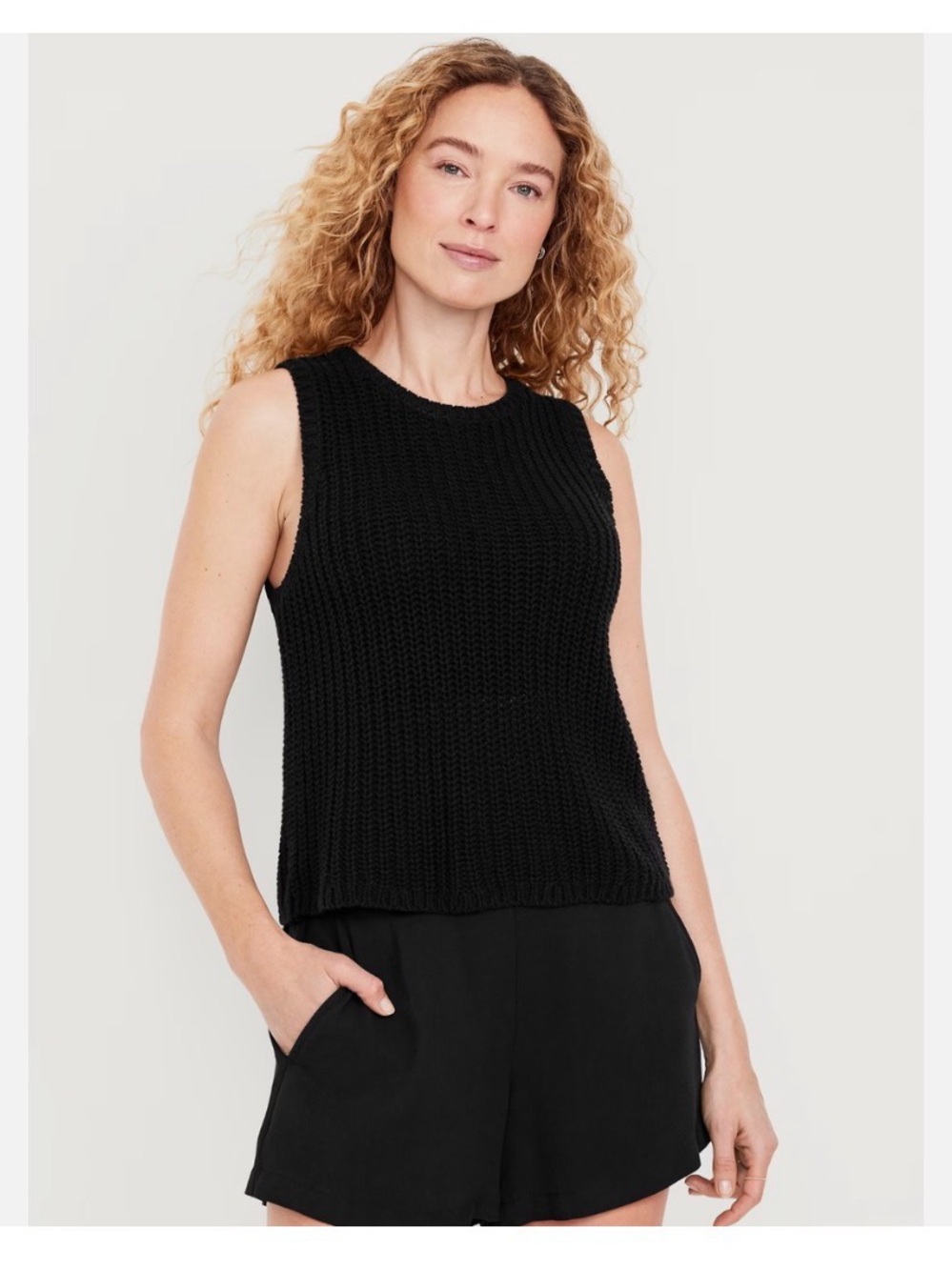 Old Navy Black Knit Sleeveless Tank Top